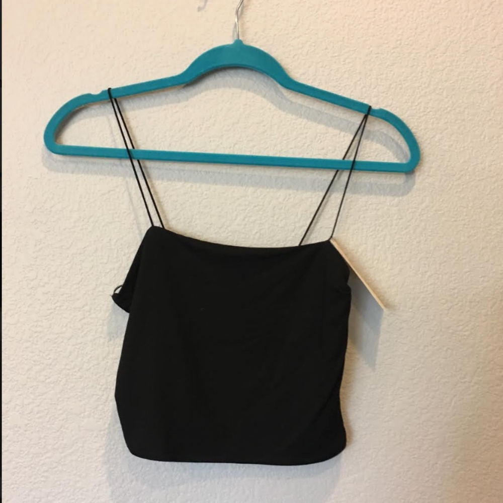 Black Crop Tank Top